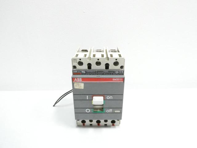 ABB S3L SACE S3 MOLDED CASE CIRCUIT BREAKER 3P 100A AMP 600V-AC/DC