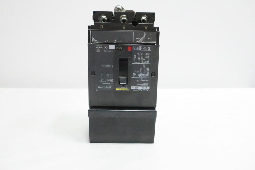 SQUARE D HDA36125 MOLDED CASE CIRCUIT BREAKER 3P 125A