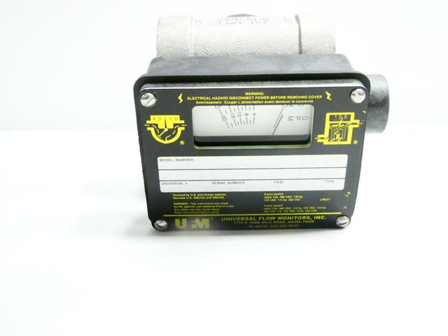 UNIVERSAL FLOW MONITORS MN-ASB20GLM-8-1500V.9-A1WU FLOW METER 4-20GPM 1IN NPT