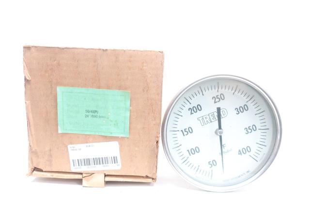 TREND 52 BIMETAL THERMOMETER 5IN 24IN 50-400F 1/2IN NPT