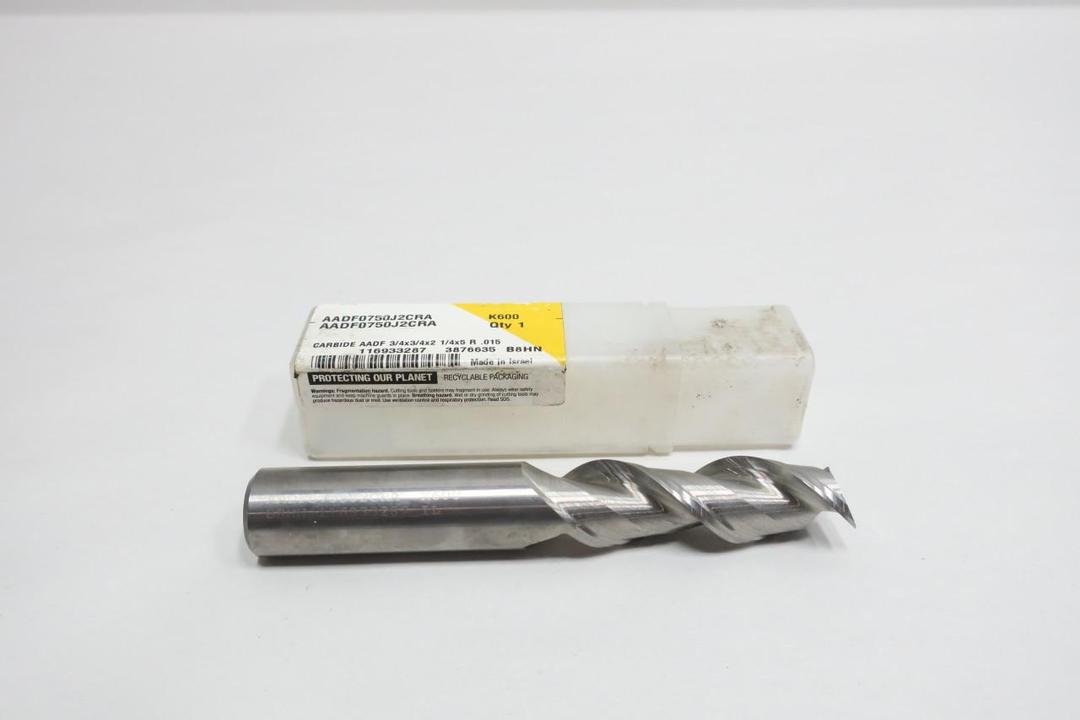 KENNAMETAL AADF0750J2CRA K600 SOLID CARBIDE END MILL 3/4IN