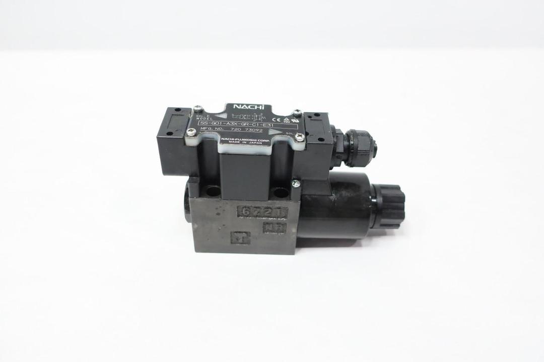 NACHI SS-G01-A3X-GR-C1-E31 HYDRAULIC DIRECTIONAL CONTROL VALVE 100V-AC