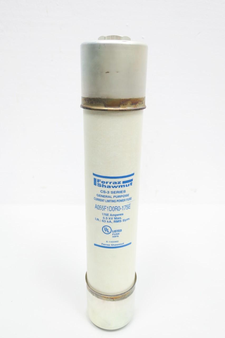 FERRAZ SHAWMUT A055F1D0R0-175E AMP-TRAP CARTRIDGE FUSE 175E AMP 5.5KV-AC