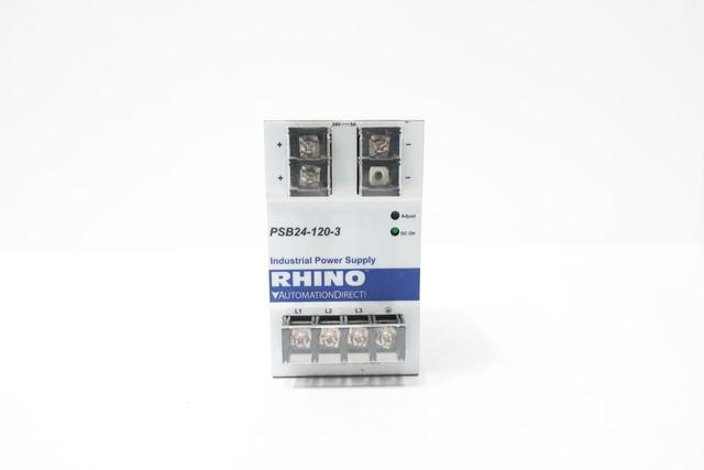 RHINO PSB24-120-3 POWER SUPPLY 400-500V-AC 5A AMP 24V-DC
