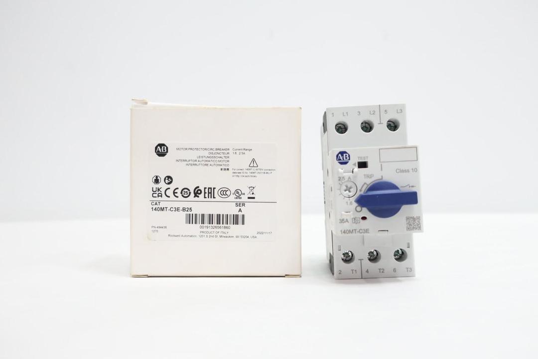 ALLEN BRADLEY 140MT-C3E-B25 MANUAL STARTER 1.6-2.5A AMP 1HP