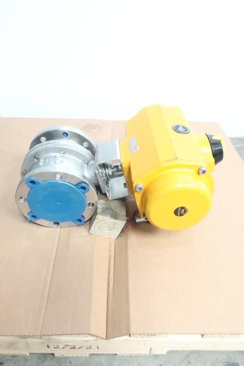 JC VALVES 515 IIT PNEUMATIC STAINLESS FLANGED BALL VALVE 4IN 150