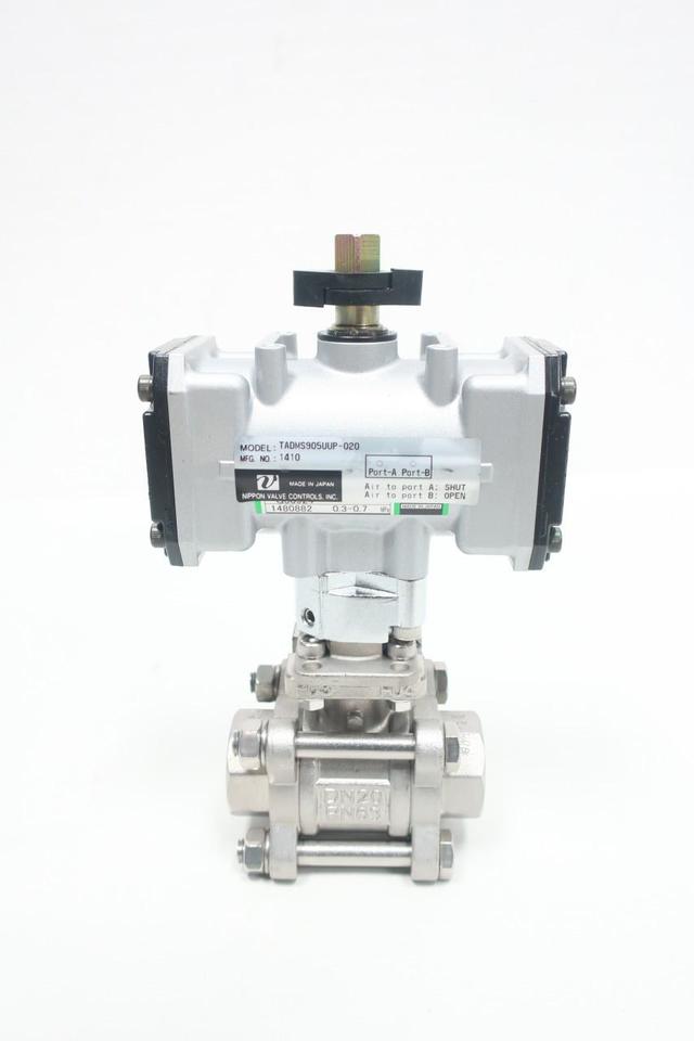 NIPPON TADMS905UUP-020 PNEUMATIC BALL VALVE 3/4IN NPT