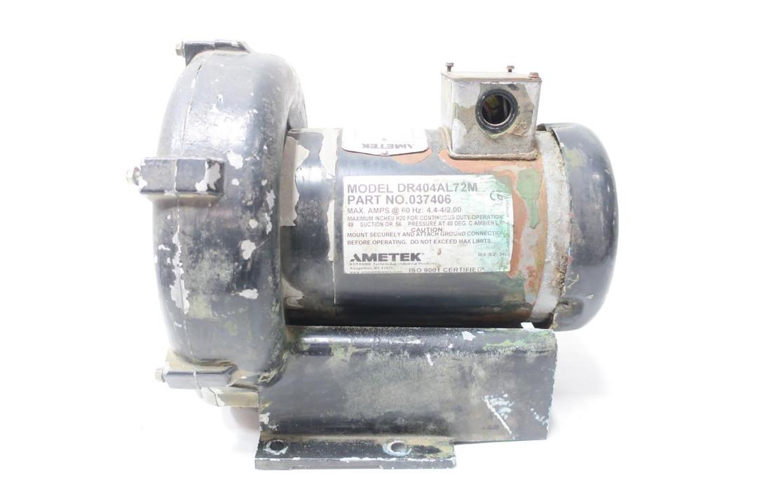 AMETEK 037406 DR404A672M REGENERATIVE BLOWER 1HP 56IN-H2O 49IN-H2O 230/460V-AC
