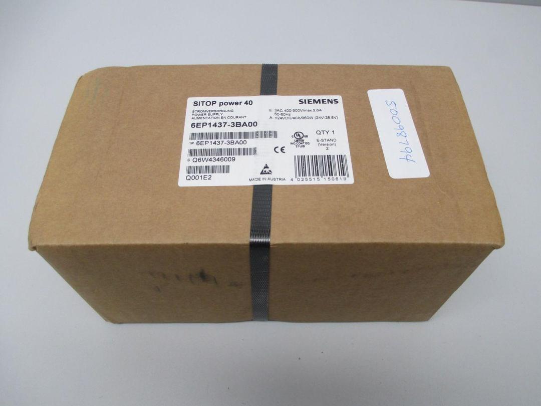 SIEMENS 6EP1437-3BA00 SITOP POWER 40 POWER SUPPLY MODULE