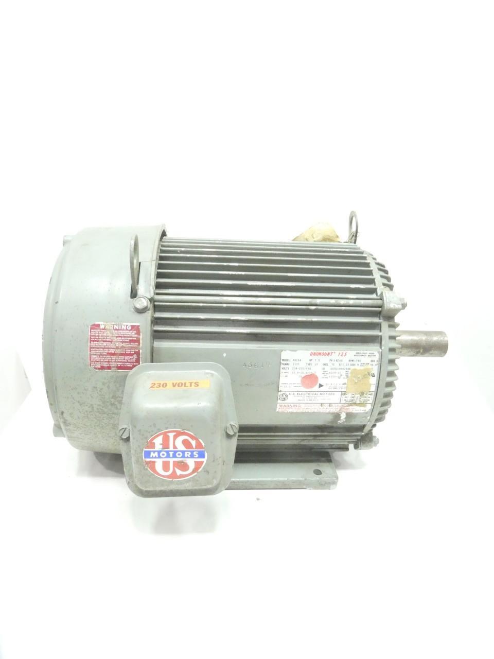 US MOTORS A915A AC MOTOR 213T 3PH 7-1/2HP 1745RPM 208-230/460V-AC