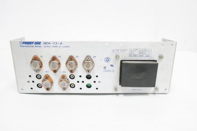 POWER-ONE HE24-7.2-A POWER SUPPLY 120/240V-AC 7.2A AMP 24V-DC