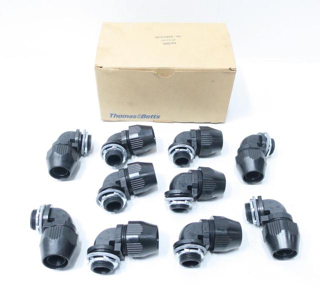 BOX OF 10 THOMAS&BETTS LT975P 90 DEGREE BULLET CONDUIT FITTING 3/4IN