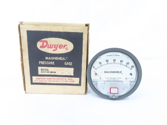 DWYER 2060 MAGNEHELIC PRESSURE GAUGE 4IN 0-60IN-H2O
