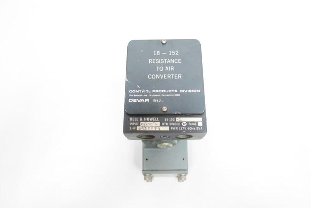 DEVAR 18-152-2 RESISTANCE TO AIR CONVERTER 0-100C 117V-AC