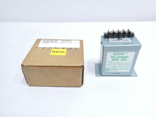 SCIENTIFIC COLUMBUS 3542 VOLT TRANSDUCER 0-150V-AC 0-1MV-DC 0-10K-OHM