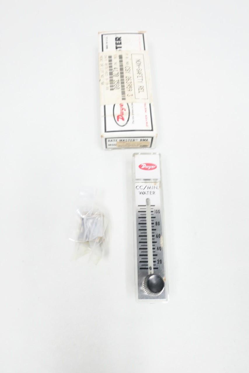 DWYER RMA-33-SSV RATE-MASTER VARIABLE AREA FLOW METER 10-110CC/MIN 1/8IN NPT