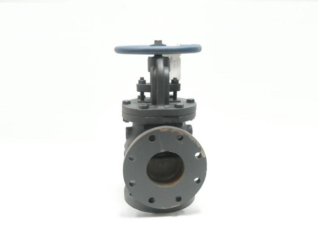 NIBCO NHD300H F-818-B MANUAL IRON FLANGED ANGLE VALVE 4IN 125