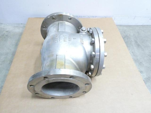 WARREN 3156 STAINLESS FLANGED CHECK VALVE 8IN 150
