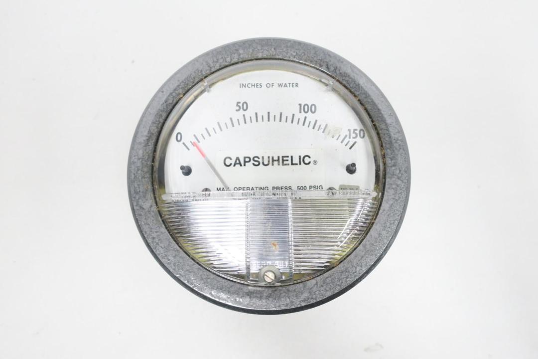 DWYER 4150C CAPSUHELIC DIFFERENTIAL PRESSURE GAUGE 4IN 1/4IN NPT 0-150IN-H2O