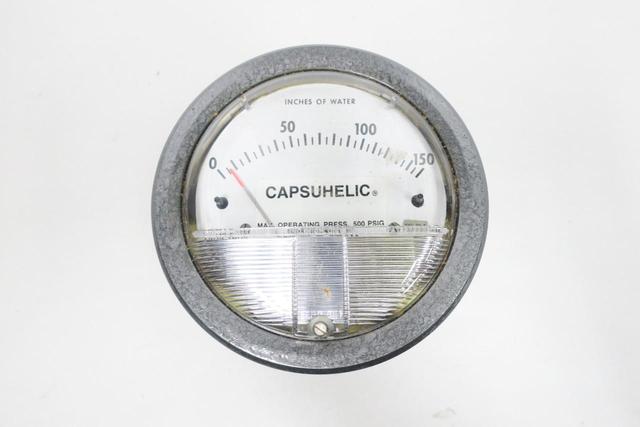 DWYER 4150C CAPSUHELIC DIFFERENTIAL PRESSURE GAUGE 4IN 1/4IN NPT 0-150IN-H2O