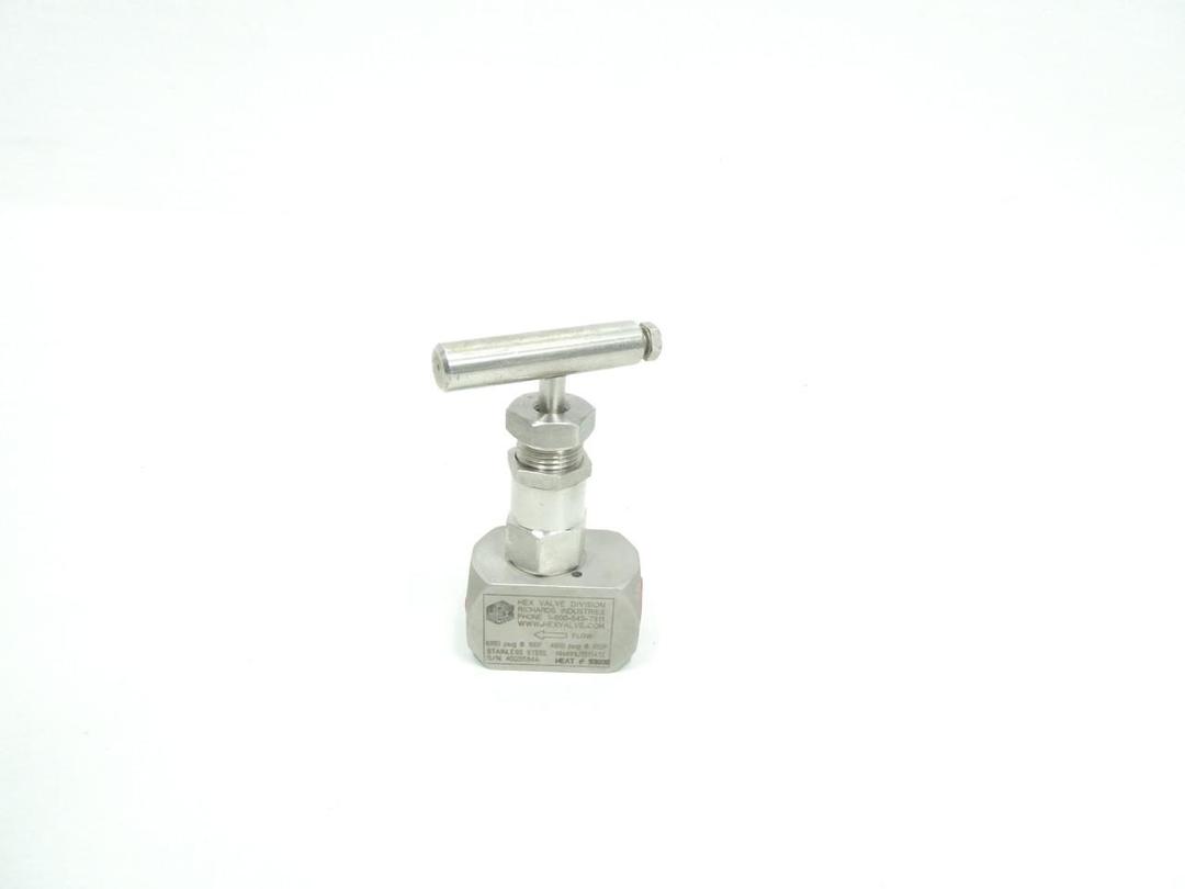 HEX VALVE HN491U1311412 MANUAL STAINLESS NEEDLE VALVE 6980PSI 1/4IN NPT