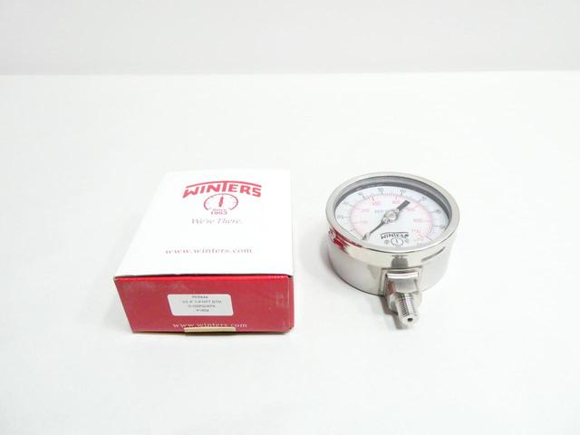 WINTERS PFP644 PRESSURE GAUGE 4IN 0-100PSI 1/4IN NPT