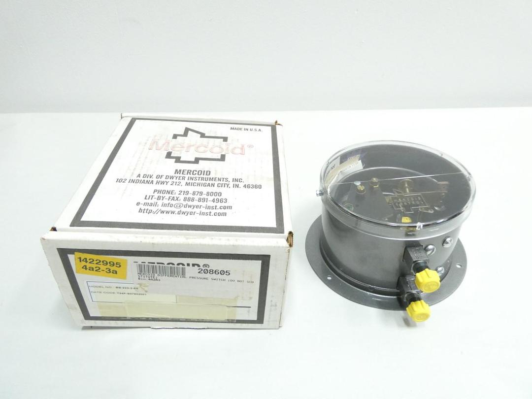 MERCOID BB-223-2-65 PRESSURE SWITCH 120/240V-AC