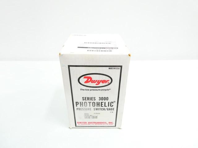 DWYER A3025 PHOTOHELIC PRESSURE SWITCH 0-25IN-H2O 120V-AC