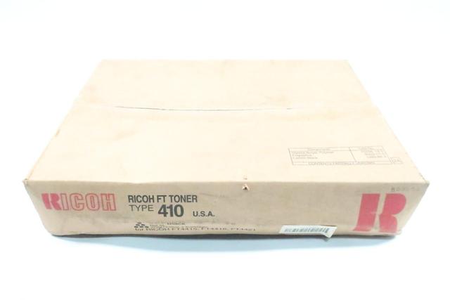 BOX OF 4 RICOH 887523 TYPE 410 STANDARD YIELD BLACK TONER CARTRIDGE