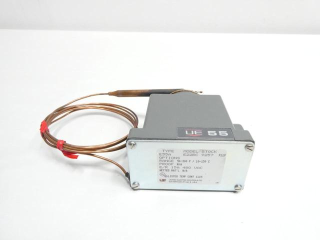 UE UNITED ELECTRIC E55A E22BC TEMPERATURE SWITCH 50-300F 480V-AC