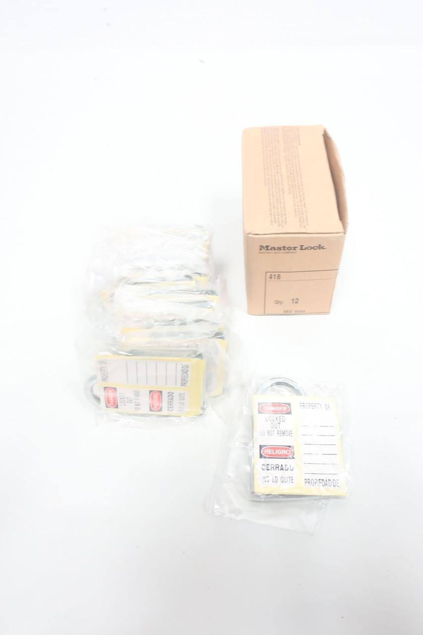 BOX OF 12 MASTER LOCK 418 HEAVY DUTY LOCKOUT HASP