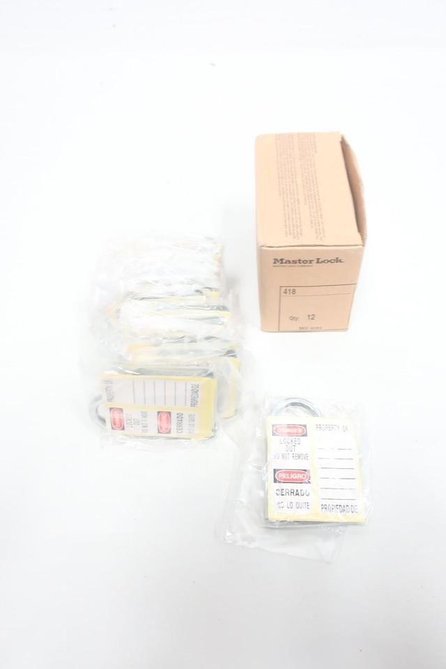 BOX OF 12 MASTER LOCK 418 HEAVY DUTY LOCKOUT HASP