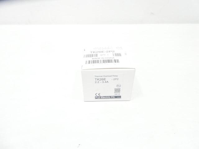 FUJI ELECTRIC TK26E-2P2 OVERLOAD RELAY 2.2-3.4A AMP