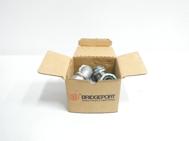 BOX OF 5 BRIDGEPORT FITTINGS 472-LT2 90DEG LIQUID TIGHT CONNECTOR