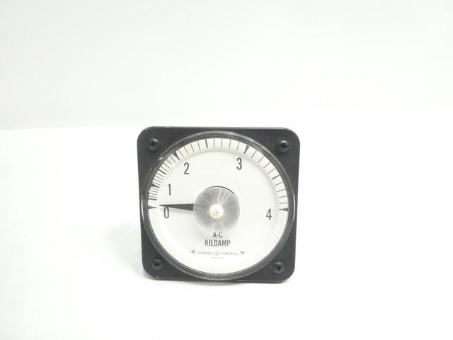GENERAL ELECTRIC GE 50-105141LSVN2 AMMETER 0-4AC KILOAMP