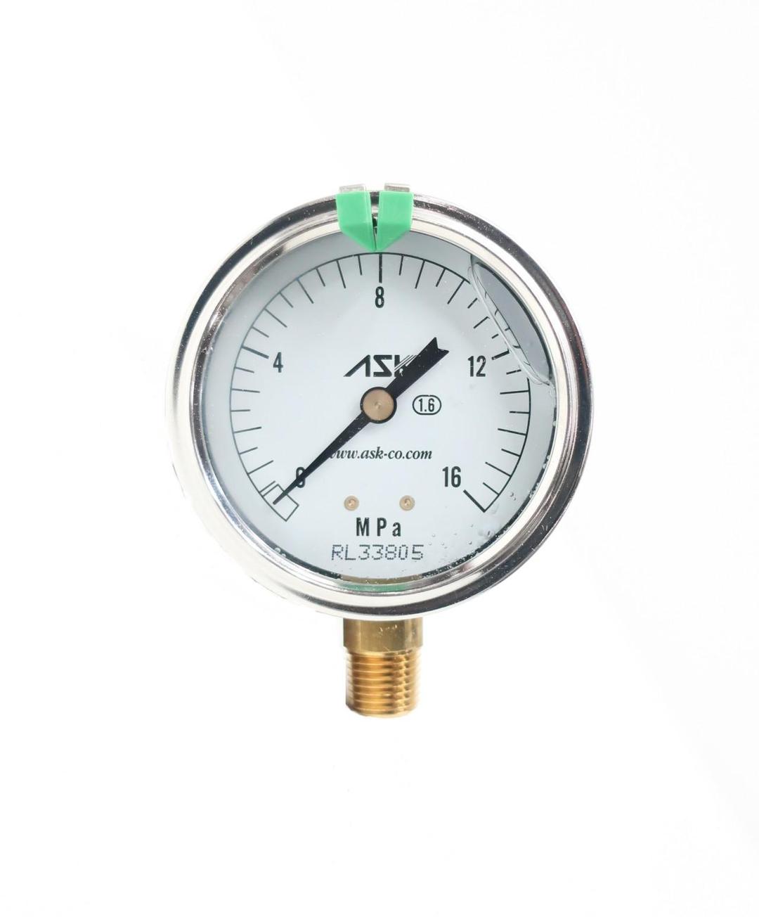 ASK OPG-AT-R1/4-60X PRESSURE GAUGE 2.5IN 1/4IN NPT 0-16MPA