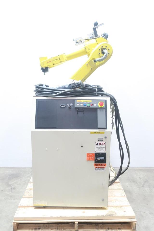 FANUC M-16IB/20 A05B-1216-B202 ROBOT ARM R-J3IB CONTROLLER 480V-AC 20KG 3PH 