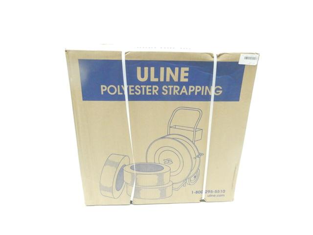 ULINE S-12530 BLACK POLYESTER STRAPPING 1/2IN X 0.028IN X 6500FT