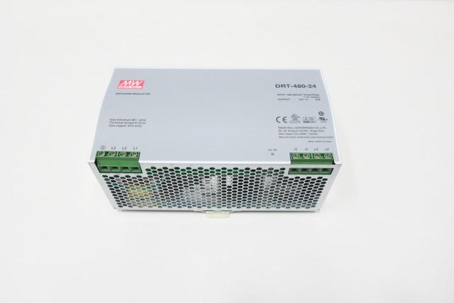 MEAN WELL DRT-480-24 AC TO DC POWER SUPPLY 400-500V-AC 20A AMP 24V-DC