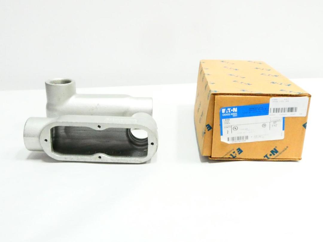 BOX OF 2 CROUSE HINDS LB58 CONDUIT BODY LB 1-1/2IN