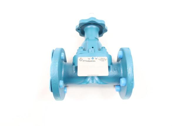 ITT 1-2529-R2-903 DIA-FLO MANUAL IRON FLANGED DIAPHRAGM VALVE 1IN