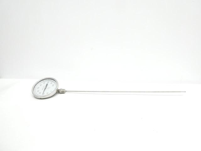 WESTON 4513 BIMETAL THERMOMETER 4-1/2IN 1/2IN NPT 24IN 0-100C