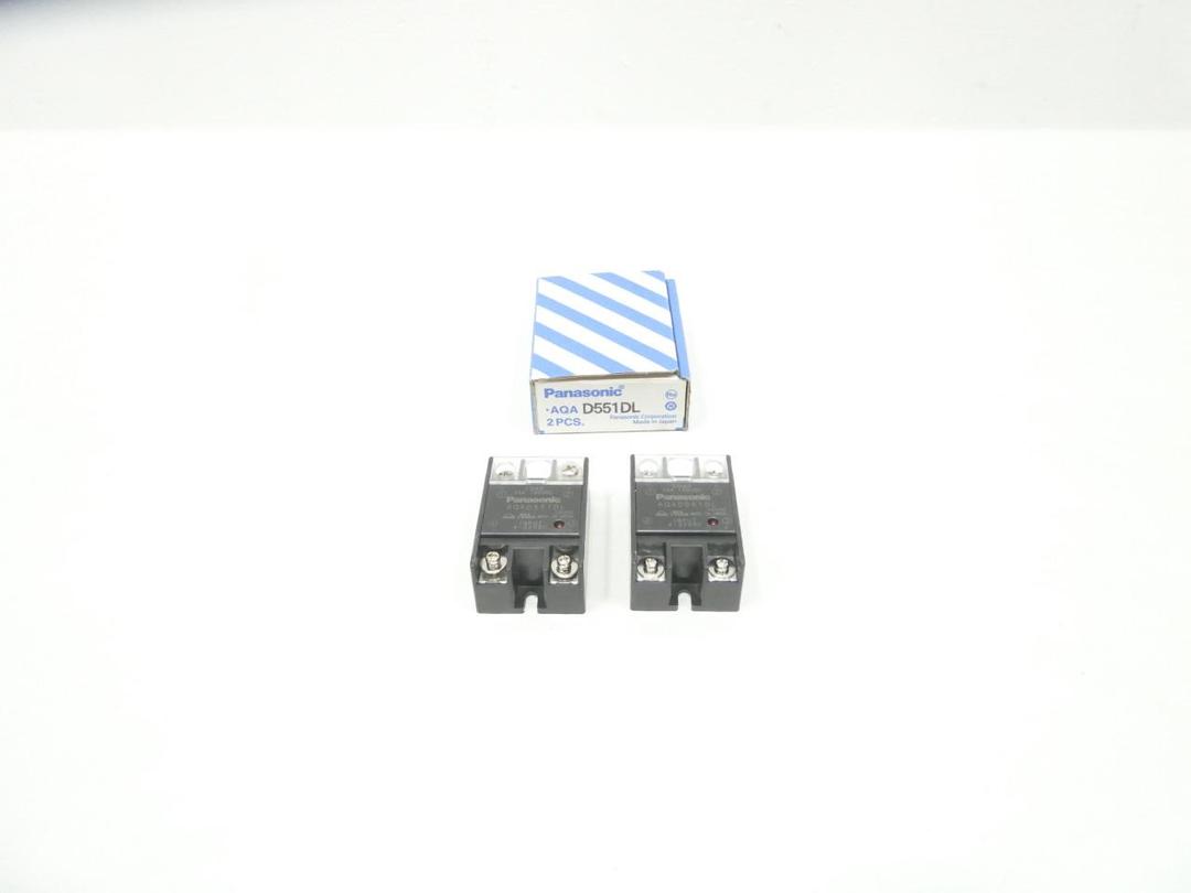 BOX OF 2 PANASONIC AQAD551DL SOLID STATE RELAY 4-32V-DC 30A 100V-DC