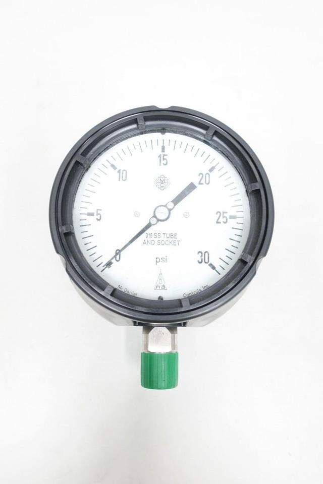 MCDANIEL CONTROLS MPB/SCB AB10222 PRESSURE GAUGE 4-1/2IN 0-30PSI 1/2IN NPT