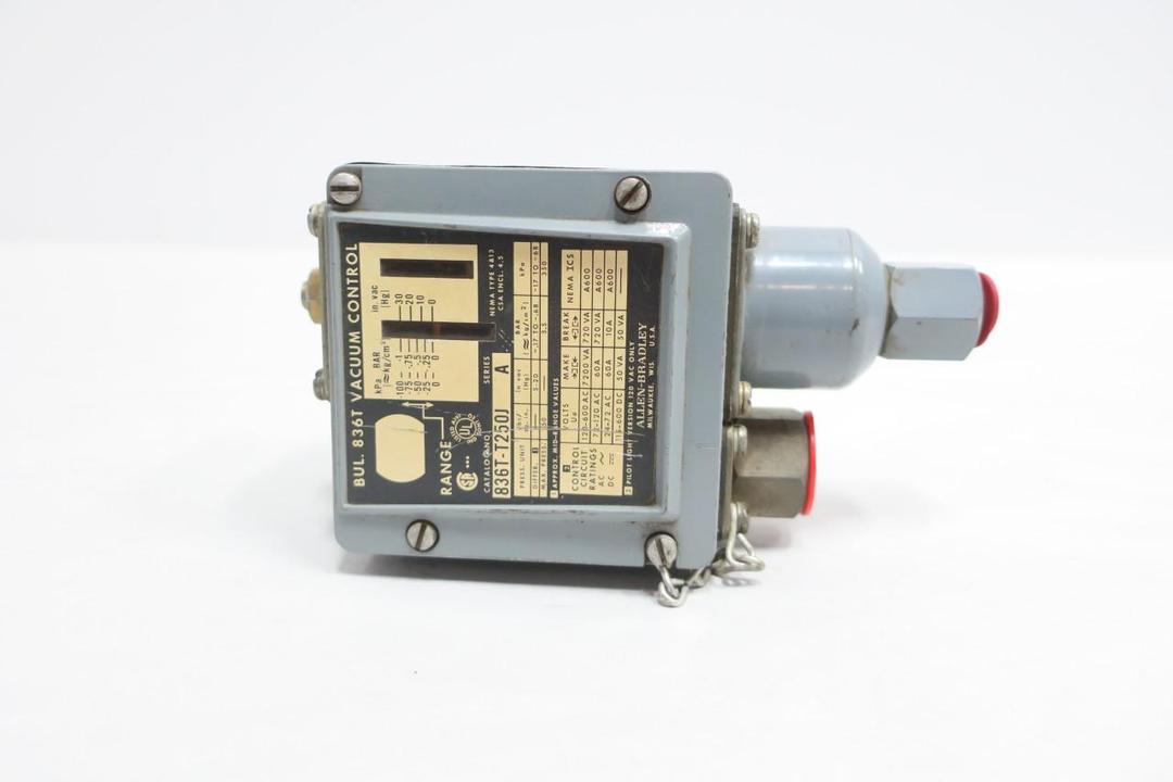 ALLEN BRADLEY 836T-T250J VACUUM CONTROL 3.5BAR 120-600V-AC