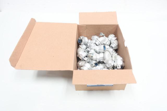 BOX OF 25 THOMAS&BETTS 5252ALGR 90DEG ELBOW CONNECTOR 1/2IN