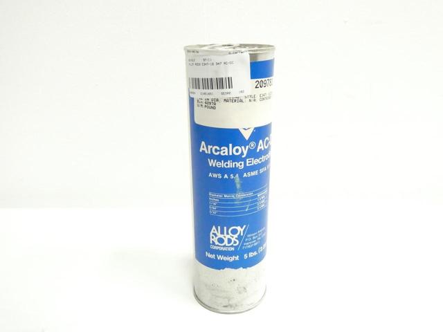 ALLOY RODS 5A925P01L1 ARCALOY AC-DC E347-16 347 ELECTRODE 3/32IN 8IN 5LB
