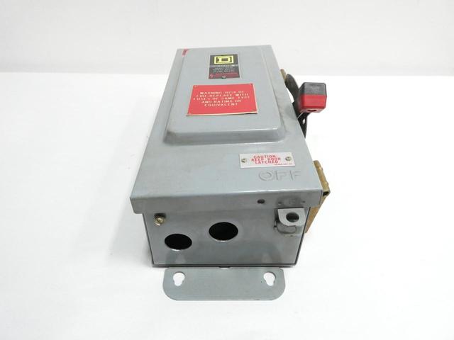 SQUARE D H361AWK FUSIBLE DISCONNECT SWITCH 3P 30A AMP 600V-AC