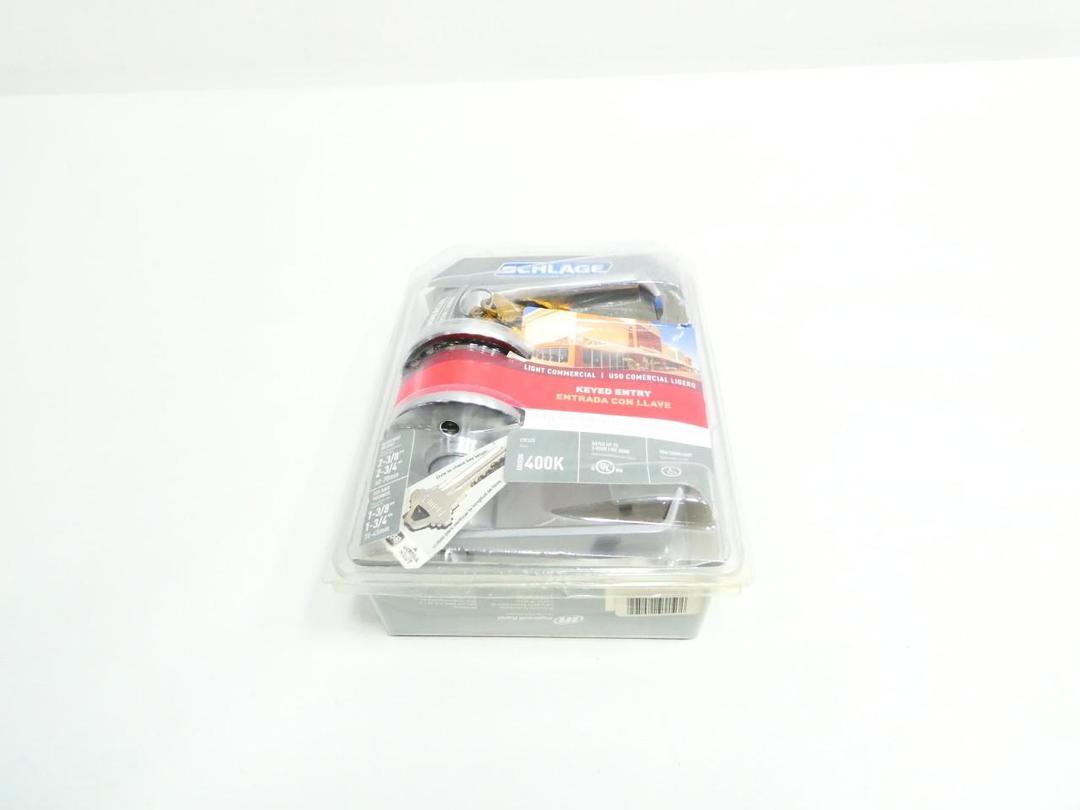 SCHLAGE F51CS V ELA 626 SATIN CHROME ELAN LEVER KEYED ENTRANCE