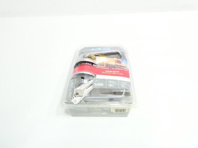 SCHLAGE F51CS V ELA 626 SATIN CHROME ELAN LEVER KEYED ENTRANCE